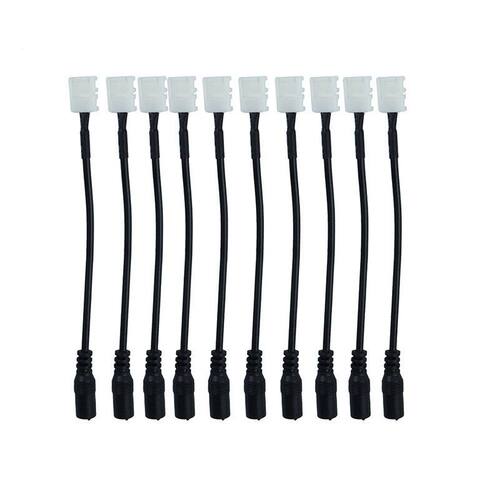 10X 2Pin 8mm Connector wire Cable DC Female Plug For 3528 28