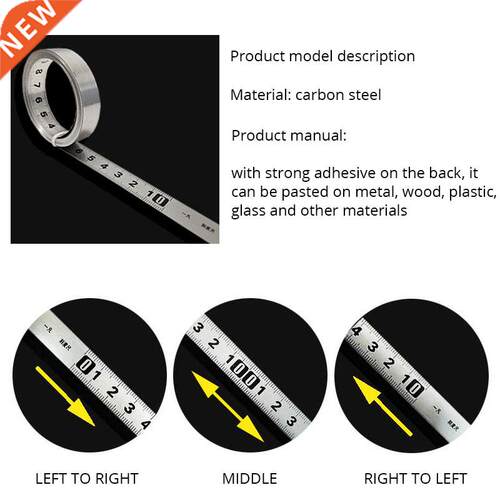 1-3m Stainless Steel Miter Track Tape Measure Self Adhesive