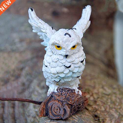 Mini Owl Figurine Miniatures Animal Simulation Birds Micro L