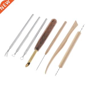 7pcs Wood Clay Sculpting Set Wax Carving Pottery Tools For C