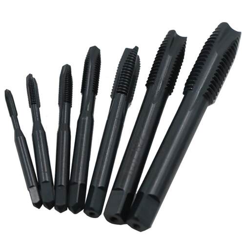 7pcs Machine Taps Kit Metric Plug Hand Tap Drill Bits HSS M2
