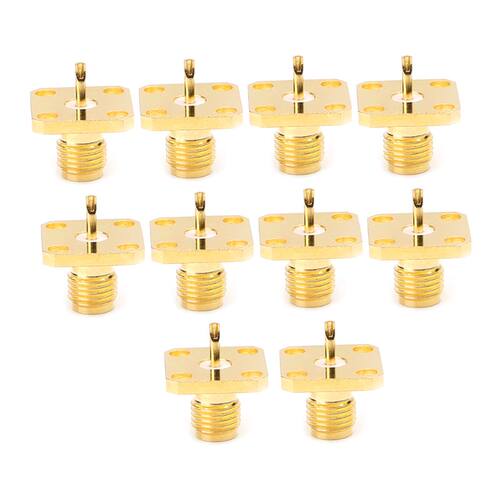 10Pcs/Set SMA Female Chassis Panel Mount 4 Hole Post Termina
