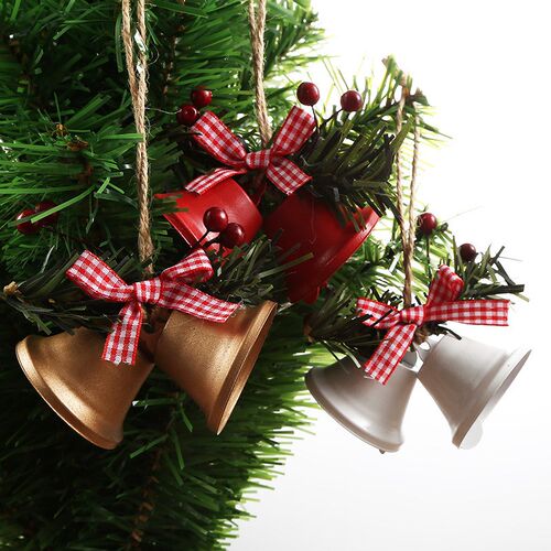 Hot Colorful Christmas Metal Jingle Bells Decorations Christ