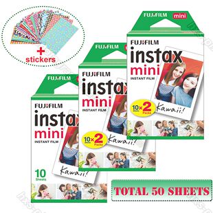 Original Fuji Fujifilm Instax Mini 9 Film White 50 Sheets F