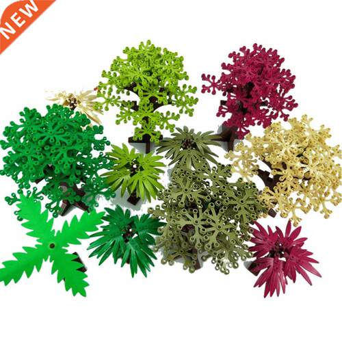 MOC City Green Bush Flower Grass e Plants Leaves Lotus Leaf