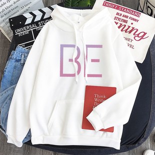 2020 New Kpop BE Euphoria Letter Unisex Hoodie Oversized Swe