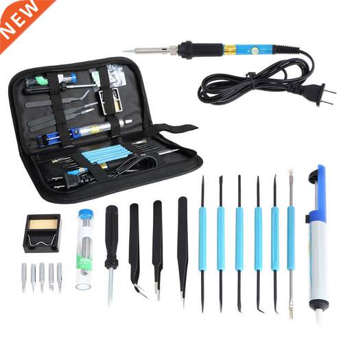 220V 60W Iron Kit Set with 5pcs Tips Tweezers EU/US Plug