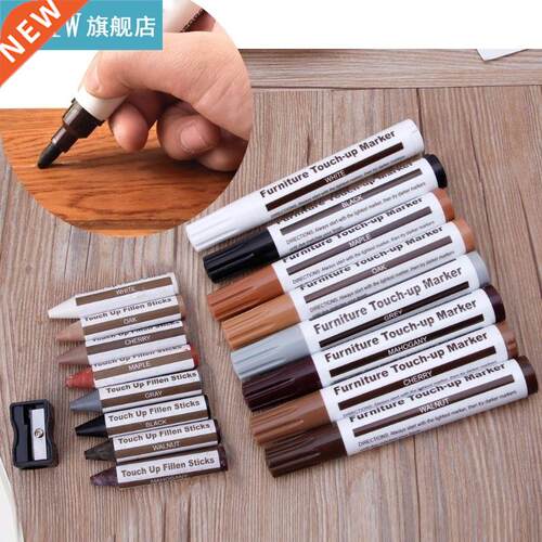 17Pcs Furniture Touch Up Kit Markers Filler Sticks Wood Sc