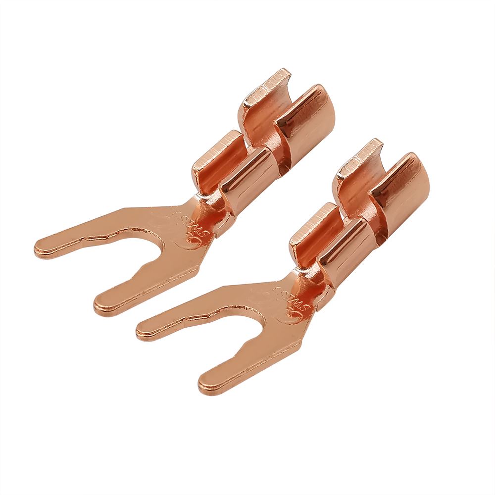 2Pcs U/Y Type Banana Conenctor Banana Plug Audio Speaker Amp