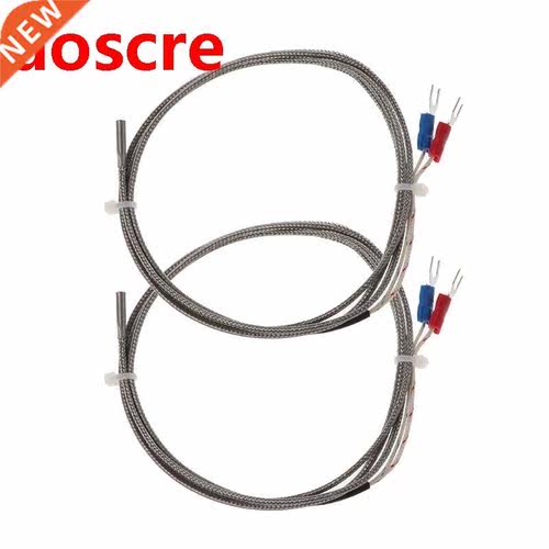 2Pcs 1m K-Type 0 to 600 Degree Thermocouple Temperature Cont