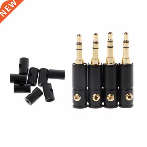 4 Sets Gold Plated 3.5mm Male Stereo Mini Jack Plug Audio So