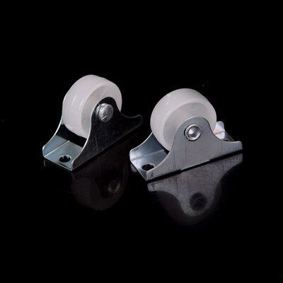 White 2 Pcs Plastic Furniture Replacement Caster Wheel Unive