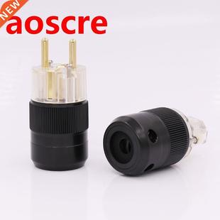24K Gold Plated EU European Schuko Power Connector IEC Plug