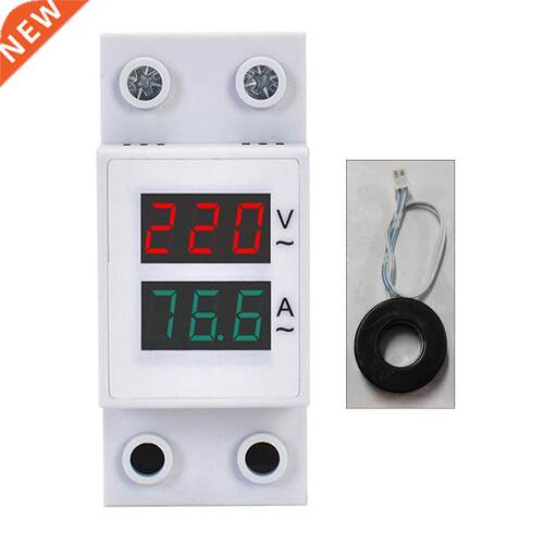 DIN Rail Vtage Ampere Meter Current Vtage Meter with LED
