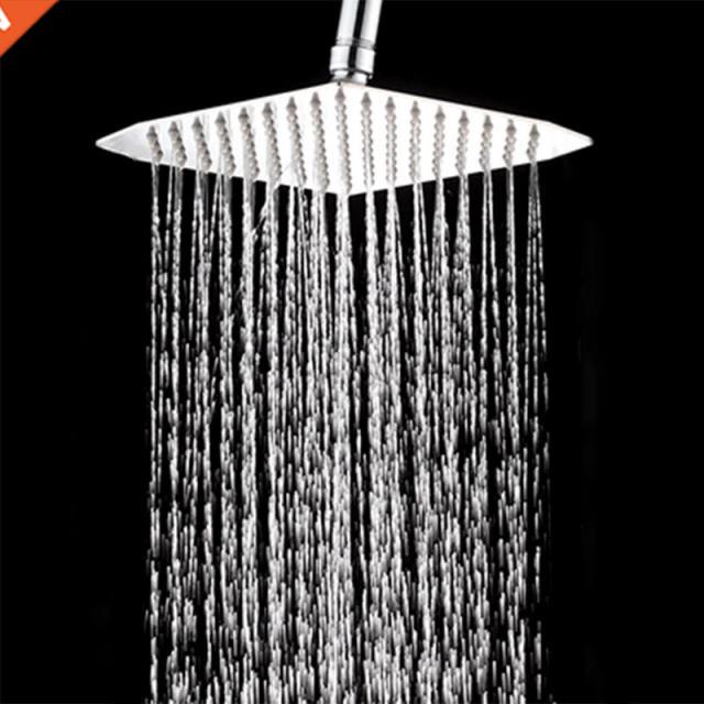 Stainless Steel Ultra-Thin 8 Inch Square Shower Nozzle Rainf