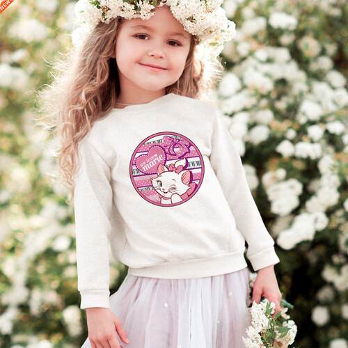 We Love Marie Letters Printing White Children Sweatshirt Dr