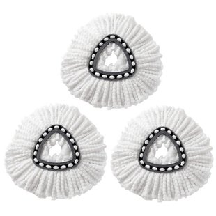 3Pcs 360 Rotation Cotton Yarn Microfiber Mop Heads Refills R