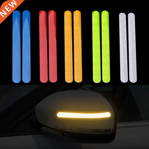 2pcs Reflective Rear-view Mirror Warning Sticker, Rear-view