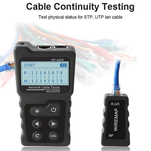 NF-8209 Cable Tester Multi-functional LCD Network Cable Test