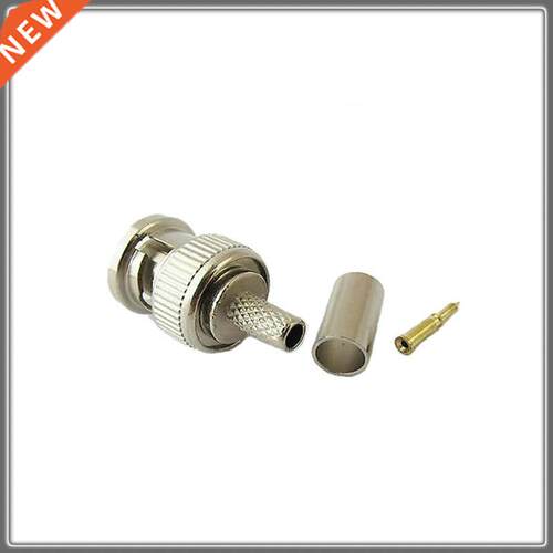 3-piece BNC RG58 Male Plug Crimp Connector for CCTV Cameras
