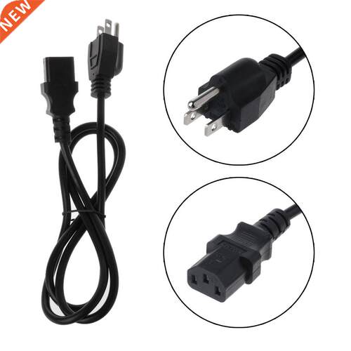 US Plug 3-Pin AC Power Cord Cable Cable Wire 1.2m For AC Ada