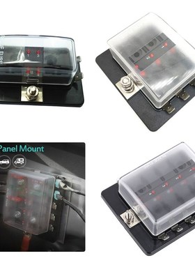 4way 6way 10way Blade Fuse Box Holder with LED Warning Light