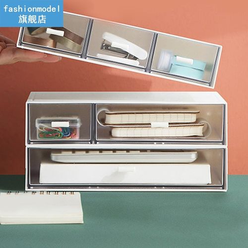 3 Specifications Drawer Cosmetic Storage Box Organizer Plast