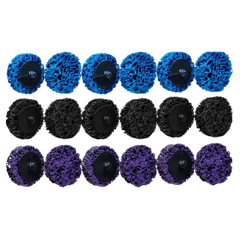 18 PCS 2 Inch Easy Clean Poly Strip Wheel Disc Abrasive Ange