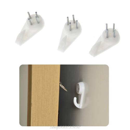 50pcs White Plastic Invisible Wall Mount Photo Picture Frame