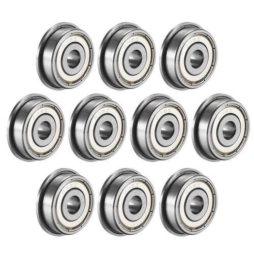 10 Pcs Flange Ball Being Double Metal Shielded (GCr15) Chr