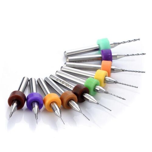 10pcs Micro PCB Carbide Twist Drill Bits Set 0.1/0.2/0.3/0.4