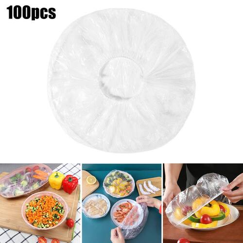 100Pcs Dustproof Disposable Bowl Cover Food Fresh Keeping Va