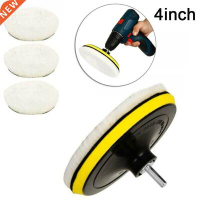 5pcs/set Wool Polishing Pads With Connecting Rod Sponge Car