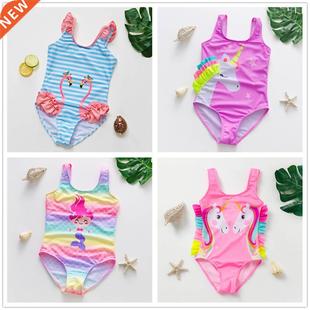 1~10Y Toddler Baby Girls Swimsuit one piece Children Swimwea