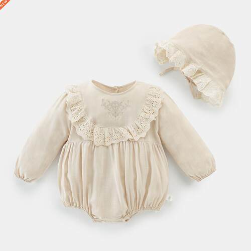hibobi Baby Lace Princess Toddler Romper 2022 Spring Retro N