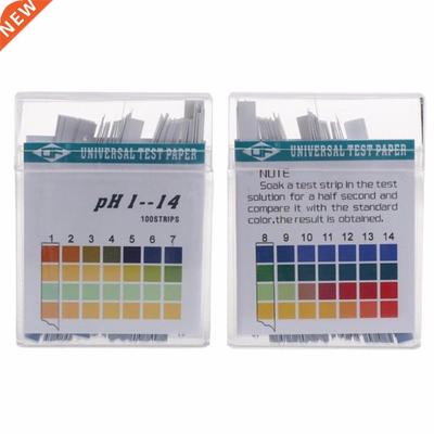 100 Strips 1-14 PH Test Strip Alkaline Acid Indicator Tester