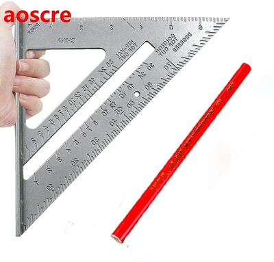 Carpenter Square 7-inch Aluminum Square+ 1Pc Woodworking pen