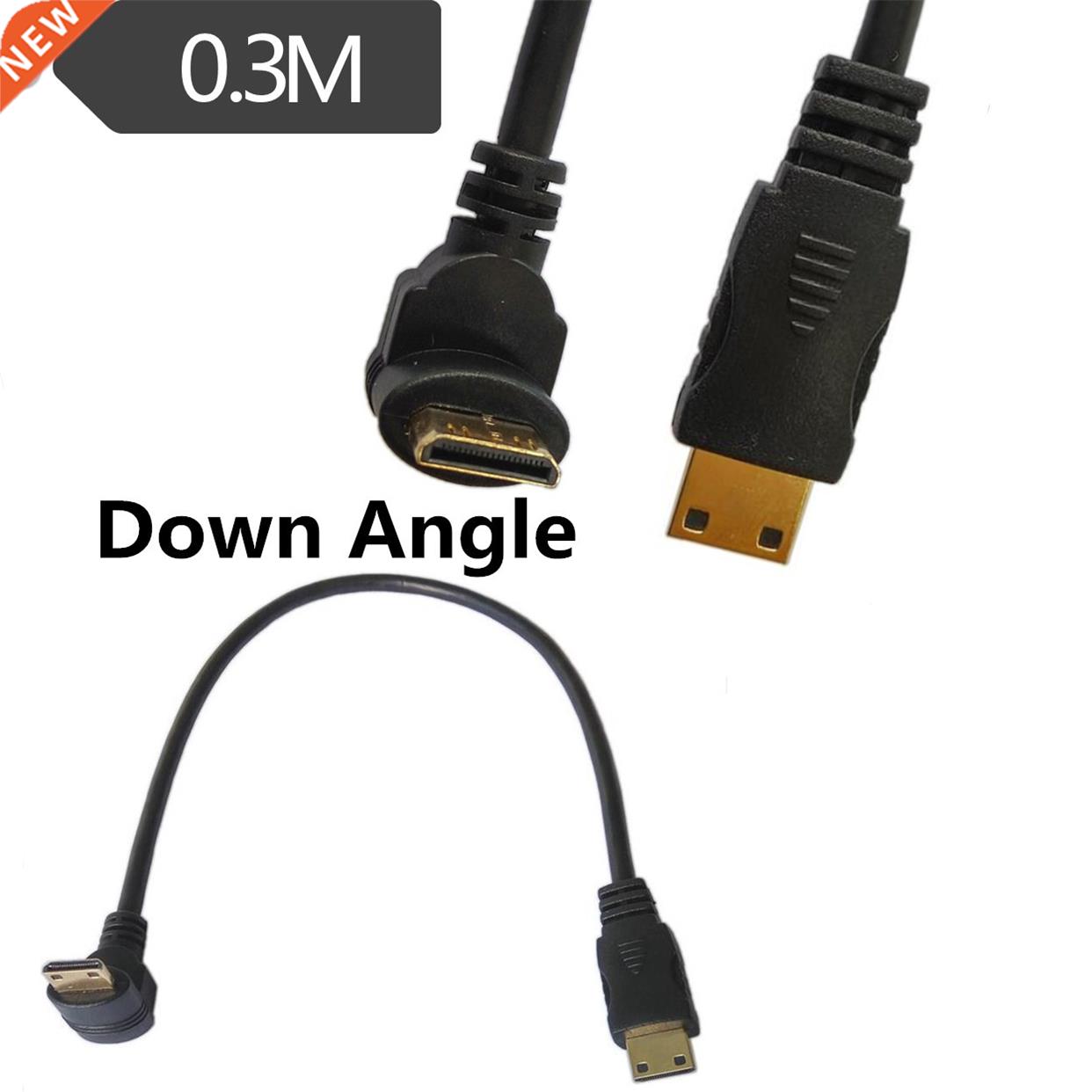 Mini HDMI Extension Cable Mini HDMI Male to 90 Degree Down A