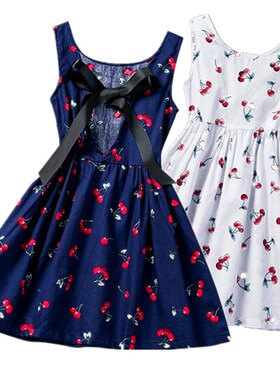 Kids Girl Dress 2021 Sleeveless Print Casual Clothes Floral