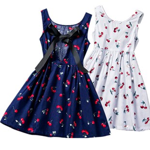 Kids Girl Dress 2021 Sleeveless Print Casual Clothes Floral