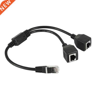 New 1 Mle To 2 Femles Cble dpter RJ45 Splitter Ln Ethe