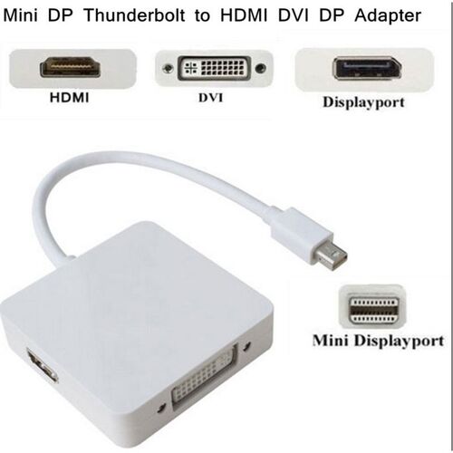 Mini DisplayPort DP to HDMI + DVI + Display Port Adapter