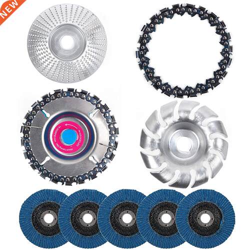 Angle Grinder Disc 9-Piece Set Chain Disc, Chain, Wood Shapi