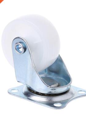 4PCS Swvel Casters Furnture Wheel Whte PP Nylon Roller Wh