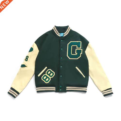 2021 Hip Hop Varsity Jacket Mens Furry Letters Embroidery Co