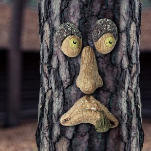 Face Shaped Tree Monster Facial Feature Prop Luminous Sculpt