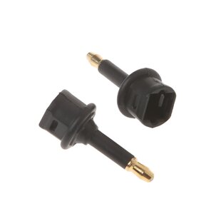 2 Pcs Toslink Female To .5mm Male Mini Audio Plug Digital O