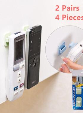 2 Pairs=4Pcs Sticky Hooks Kit For TV Air Conditioner Remote