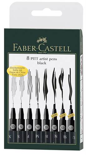 Faber Castell Pitt Artist Pen black Manga Detail Nibs Art