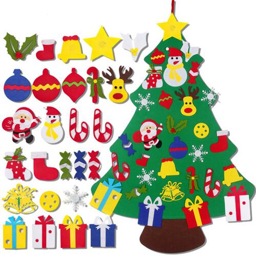 Felt Christmas Tree Set Kid Xmas Tree Activity Board wit